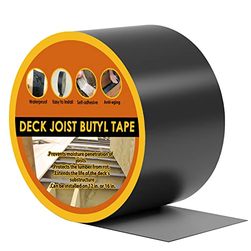 Joapril палуба joist Tape 4 x 50 ', Buttill joist лента за палуби, водоотпорна и антикорозија палуба, трепкачка лента за трепкање