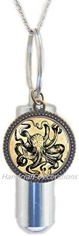 HandcraftDecorations Octopus Cremation urn ѓердан октопод накит уметност Урн Октопод урно море животно октопод октопод октопод морнар накит