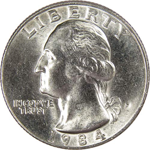 1984 P Вашингтон четвртина од нециркулирана држава нане 25C Собирање на монети во САД