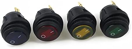 Gummy 1PCS KCD1 тркалезен водоотпорен водоотпорен вклучен 3pin ламба тркалезен прекинувач 10 A 250VAC 125V FLAM LAMP LAMT LED