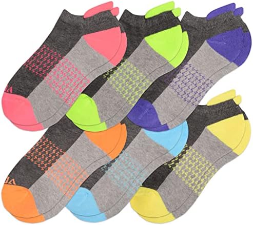 Chosенски чорапи за жени во бамбус, 6-пакувања, амортизирано атлетско носење со потпетица на јазиче, влага за влага, големина 5-10