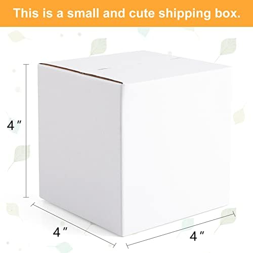 Mailers Eupako 4x4x4 Mailers Cardboard 25 пакувања бели коцки брановидни мали кутии за испорака за испраќање