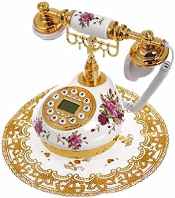 Телефонска фиксна фиксна линија Mmllzel со датум на повик за датум на датум за прилагодување на часовникот без батерија класичен телефон