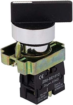 Нов LON0167 AC 240V 3A NO SPST Black Cap 2 Селектор на позиција Latching Rotary Switch (AC 240 ν 3A NO SPST SCHWARZER POSITYSWAHLSCHALTE MIT