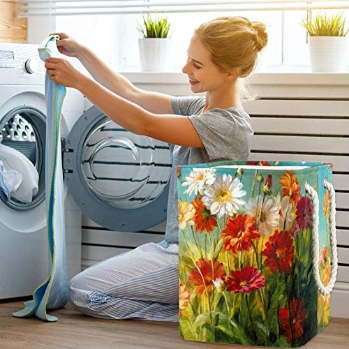 Unicey акварел диви цвеќиња водоотпорни алишта за перење алишта за домашни организатори за дома