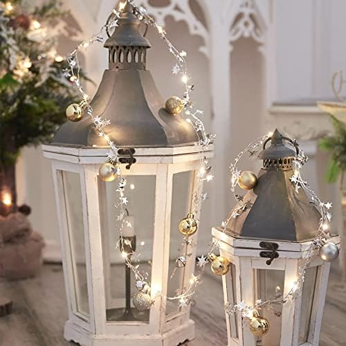 Божиќни светла Aydfn LED светла жица бор конус светла бор игли Божиќни светла Божиќни sвона Декорација за украсување Фенер