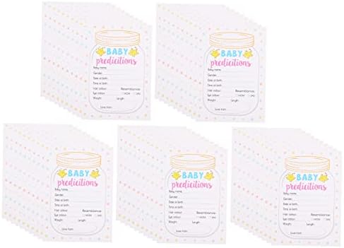 Toyvian 5 поставува картички за крштевање за деца Бебешки предвидувања и картички за совети Деца туш украси Ви благодариме за картички за бебиња за туширање картички н