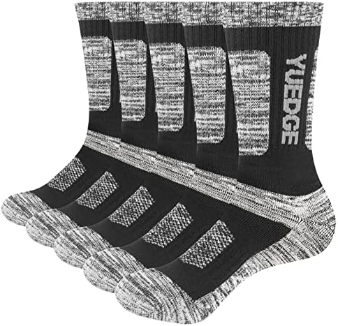 Атлетски чорапи на Јунеџ Менс Влага против пот во Вок чорапи за чизми дебели термички топли чорапи за мажи со големина 6-13