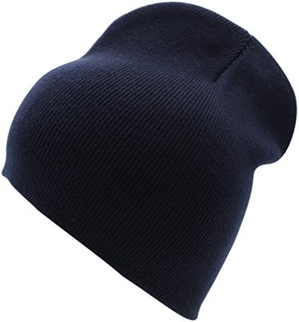 Кратко обичен рамнини на највисоко ниво - Зимска унисекс обична плетена капа