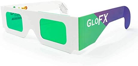 GLOFX Очила за хартија за хартија за терапија со боја - 5 пакувања - чакри очила хромотерапија очила лесна терапија