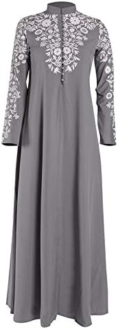 Муслимански фустан за девојки Буркас долг фустан хиџаб хаубат муслиманска облека за мажи црн исламски сет