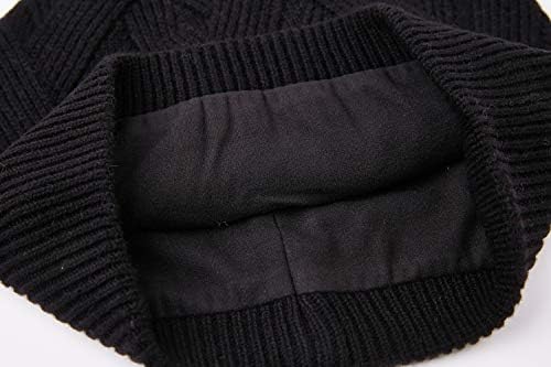 РИОНА МАНСКИ 100 австралиски мерино волна плетена гравчиња зимска топла череп капачиња за глава