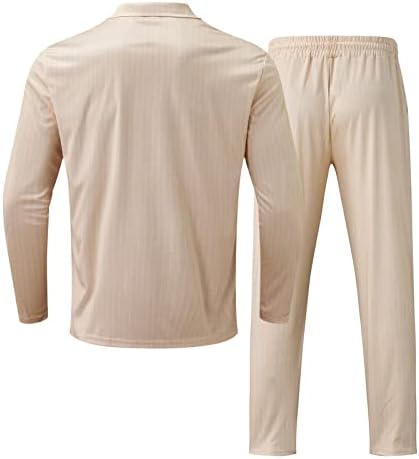 Машка обична лента со две парчиња сет патент јака блуза џебни панталони поставува моден спорт врвен тен костум
