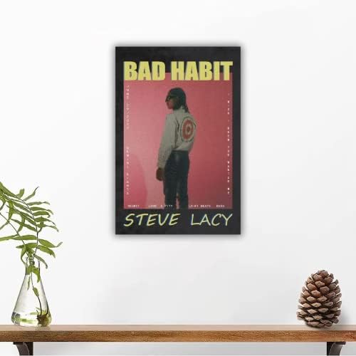 Стив Лејси Постер платно платно 12x18inches Нерасположени музички постери за соба естетски гроздобер уметнички украс за украси за loversубители
