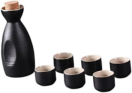 Petsola гроздобер керамички саксиски чаши постави традиционален дизајн на жлебови јапонски стил за дома