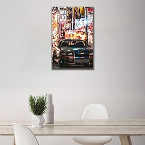Постери за автомобили Xuemei JDM Styles GTR R34 Постер плакато платно уметност отпечатоци слики со слики модерни стилови за домашна канцеларија