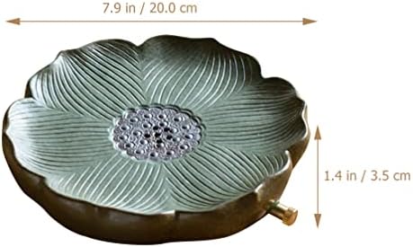 Гарнек чај послужавник керамички чај сервис за сервисирање со одбор за одводнување ретро лотос шема чајд мат кинески сад за