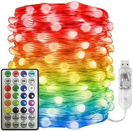 Vanthylit USB-бајки за промена на бојата, LED RGB Twinkl светла со тајмер, повеќебојни самовила за бајки за спална соба
