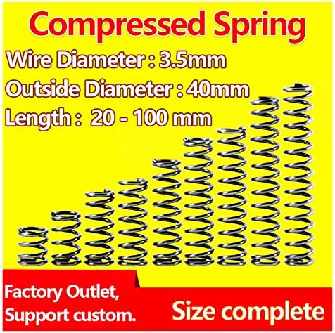 Ахегас Спрингс Компресија пролетна плоча за притисок пролетен дијаметар на жицата 3,5мм, надворешен дијаметар од 40мм ослободување на