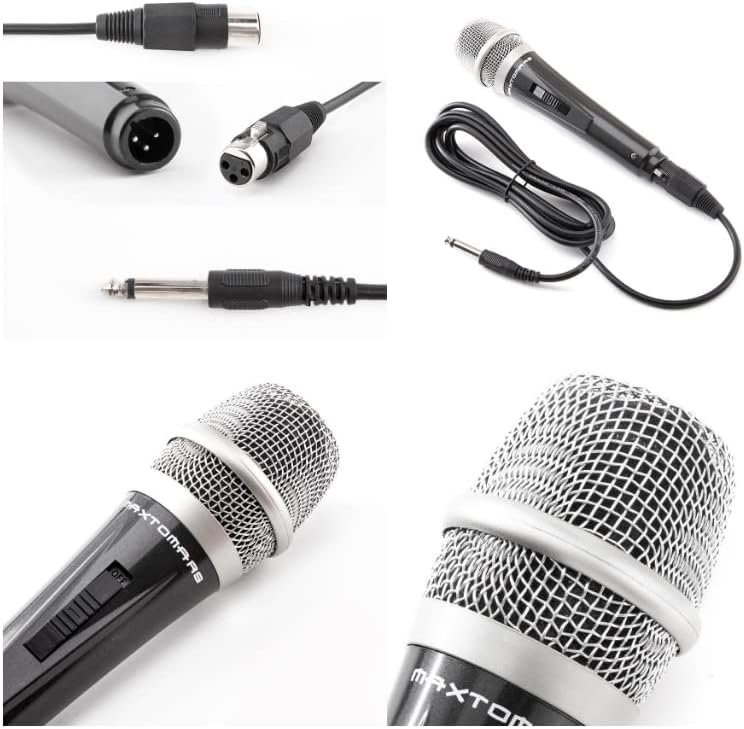 Динамичен микрофон за музички инструменти за пеење со 3,5м/11,40 ft XLR кабел, рачен микрофон за пеење на караоке, говор, свадба, сцена и активност