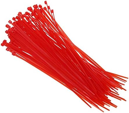 100-1000 парчиња професионални кабелски врски со кабелски врски 4.8x300mm црвени 100 парчиња