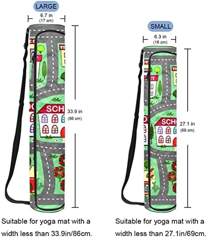 Деца ABC килим Јога Мат носач торба со лента за рамо од јога Мат торба торба за торба со плажа