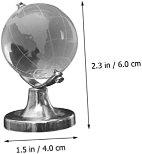 ToyVian Crystal Globe Tep Top Decor Decor Decor Decorative Crystal Ball Clear Glass Globe Geographic Globe Desktop Globe Chic