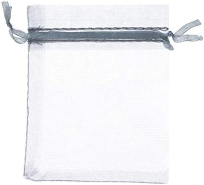 Волански 100 ПАРЧИЊА 3х4 Инчен Проѕирна Врвка Органза Торба За Подароци Торбичка За Накит За Свадба За Забава За Бонбони Божиќ
