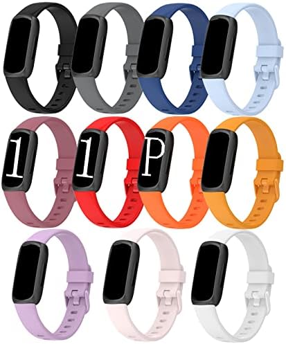 Eurggr Замена Бенд За Fitbit Инспирира 3 Спортски Додатоци Часовници, 16 Боја Класичен Tpu Часовник Бенд со Нерѓосувачки Тока За Fitbit