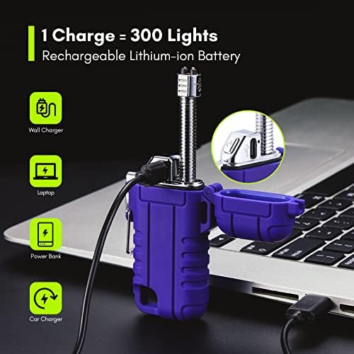 Extremus Blaze 360 ​​Flex Electrice Lighter, Полесниот лак полесен, ветроупорен плазма полесен, флексибилни запалки на скара од вратот,
