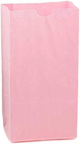 Hygloss 66505 Gusseted рамен дно со средна хартија, висина од 11 инчи, розова, 50 пакувања
