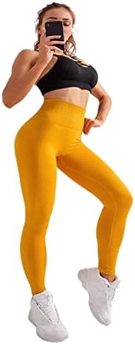 Панталони за тренингот Miquanggo, жени трендовски јога панталони праска колк дише лесни тренинзи со високи половини хеланки жени панталони