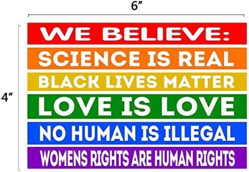 2 Слика Ние Веруваме Дека Правата На Жените се Човекови Права Црн Живот Е Важно Љубовта Е Љубов Виножито Автомобил Браник Налепница-Еднаквост