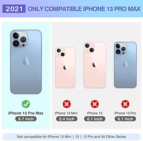 MILPROX Компатибилен Со Iphone 13 Pro Max Случај , Сјај Сјајно Сјајна Блинг Гумени Гел Школка Случаи 3 Слоја Заштитен Браник Отпорен На Удари Капак за iPhone 13 Pro Max 6.7 2021-Сина