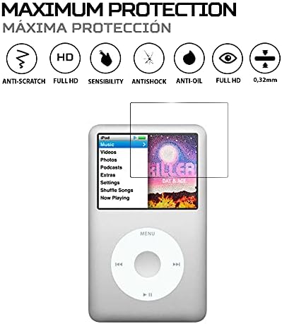 Заштитник на екранот Антишок Анти-трепет анти-гребење компатибилен со Apple iPod Classic 7