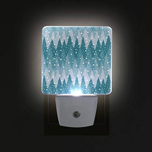 Ноќно светло поставено новогодишно дрво од 2 LED за спална соба, ходник, декорација на забавни забави зима 2012316