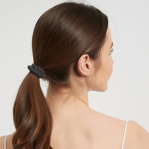 6 компјутери свилени коса пискави меки и удобни мали свилени лушпи слаби врски за коса лакови јажиња еластици држачи за конска опашка за жени девојки додатоци за ко