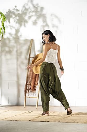 Companyенска компанија Veshti Premium памук лабава лабава печатена печатена јога харем панталони…