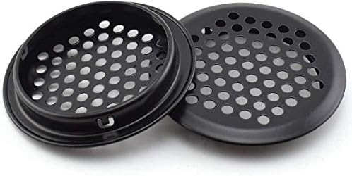 ОВИЕ НА ОВИЕ 2inch/53мм Црн кружен софит вентил 6 парчиња од не'рѓосувачки челик тркалезна мрежа за решетки за кујна за кујнски бањи