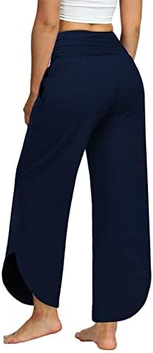 Хеланки 3x нови панталони со долги широки нозе, женски темперамент, патувајќи со средна половината, две носат девет ситни плус големина