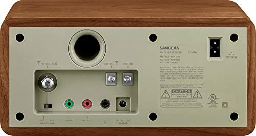 Sangean SG-116 Retro Wooden Cabine Radio, Walnut-Silver