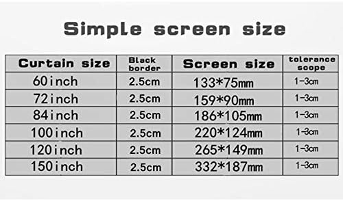 ZyzmH Едноставен екран за преклопување преносен дом на отворено KTV Office 3D HD Proyector Precection Screen