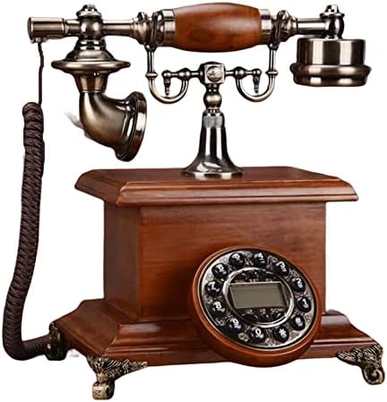 Gayouny цврсто дрво копче за копче за ретро телефонски телефонски лични карти, класичен механички телефонски фиксни телефонски фиксни телефони
