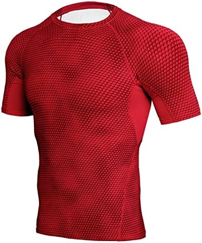 Машки летен летен обичен врат Краток ракав со кратки ракави Махјонг 3Д блуза со маица врвови маица голема и висока машка