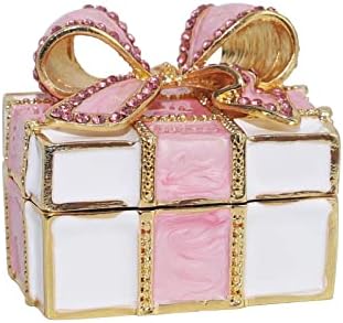 Лонгшенг - ОД 2001 година-Мини Емајлирани Кристали Кутија За Накит со лак-јазол Кутија За Ситници Со Шарки Кутија За Ситници Минијатурна
