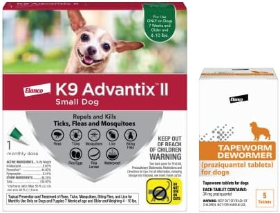 K9 Advantix Мало Куче 1 Пакет + Тенија Dewormer Куче