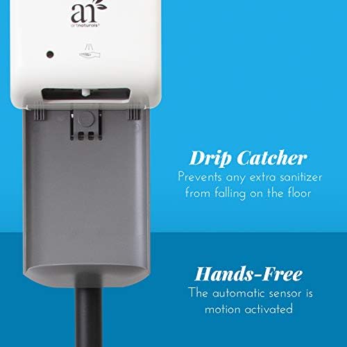 ArtNaturals Автоматски диспензерот за санитација на рацете без допир со подот - без ракави распрскувач на алкохол без сензор за допир