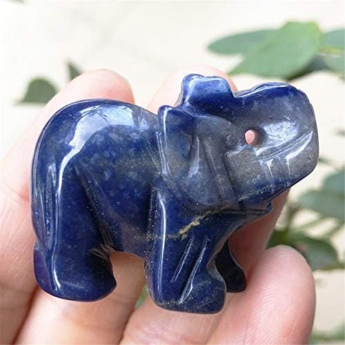 фаворит Кварц на роза 1,5 Рачен камен слон статуа на џеб заздравување кристален фигура скулптура на животни