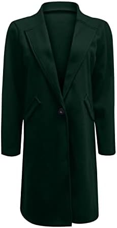 Ndvyxx Волна ровови палта за жени зимски есен моден изрез јака палти плус големина долги јакни обични палто за пешачење