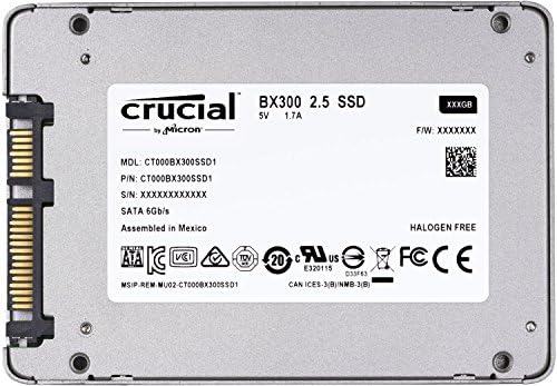 Клучен BX300 480GB 3D NAND SATA 2,5 инчен внатрешен SSD - CT480BX300SD1